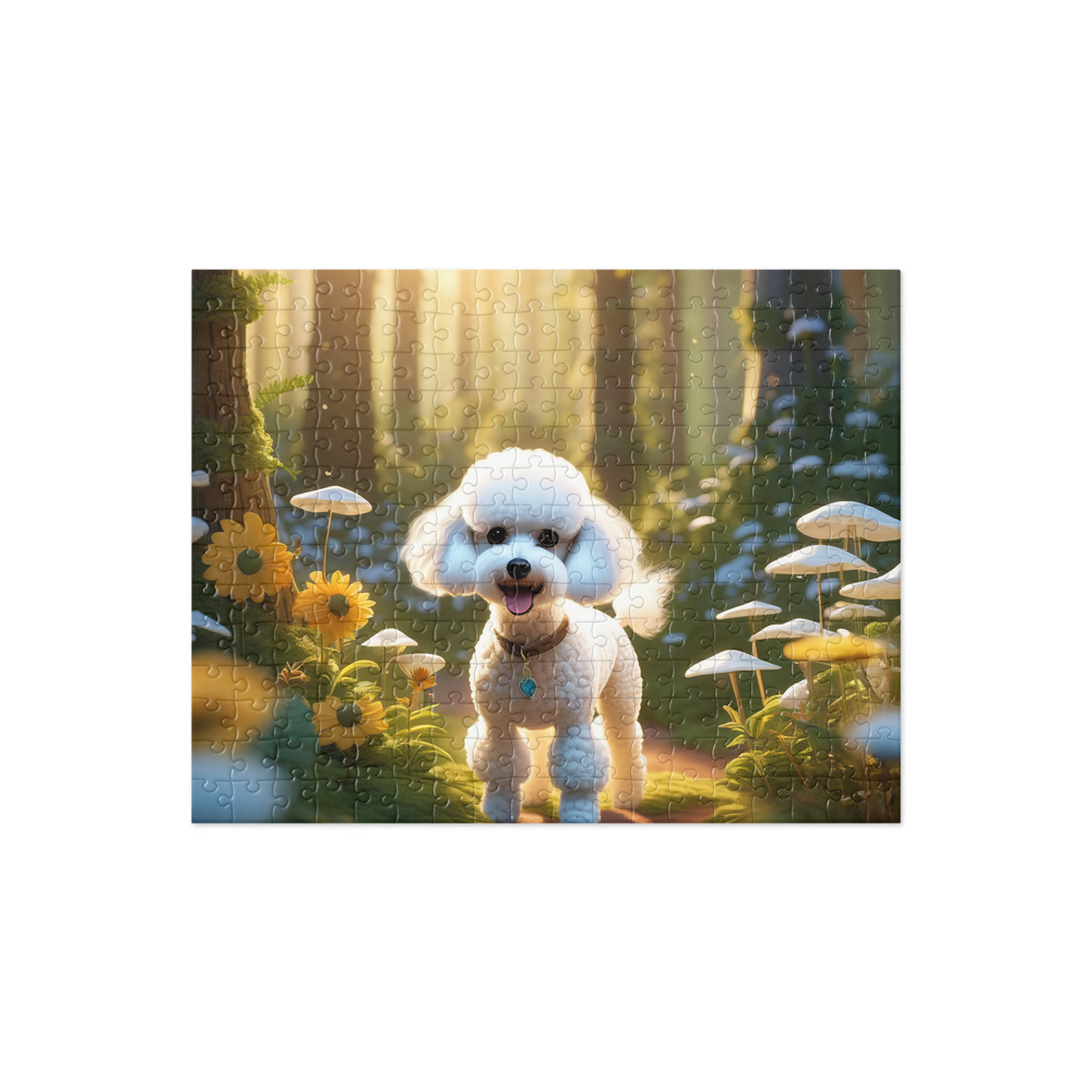 PugMug Custom White Poodle Jigsaw Puzzle