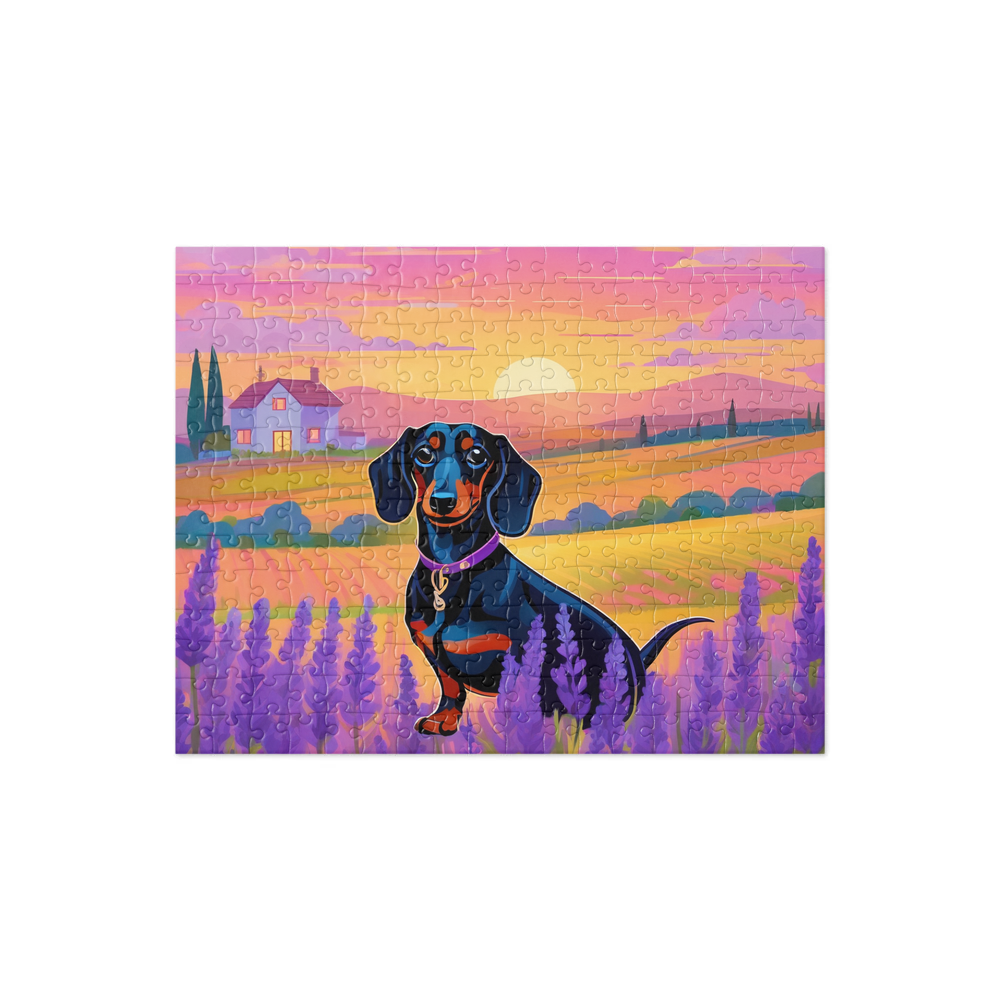 PugMug Custom Black Dachshund Jigsaw Puzzle
