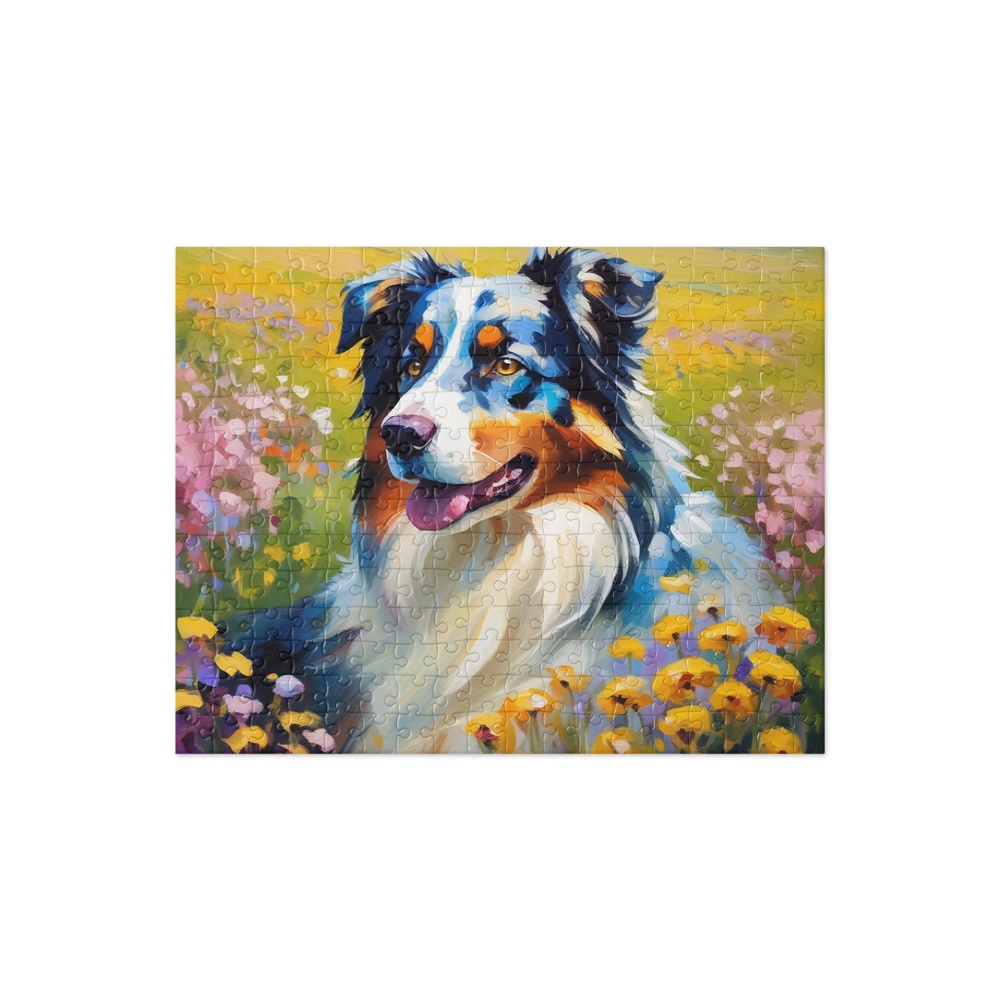 PugMug Custom Australian Shepherd Dog Jigsaw Puzzle