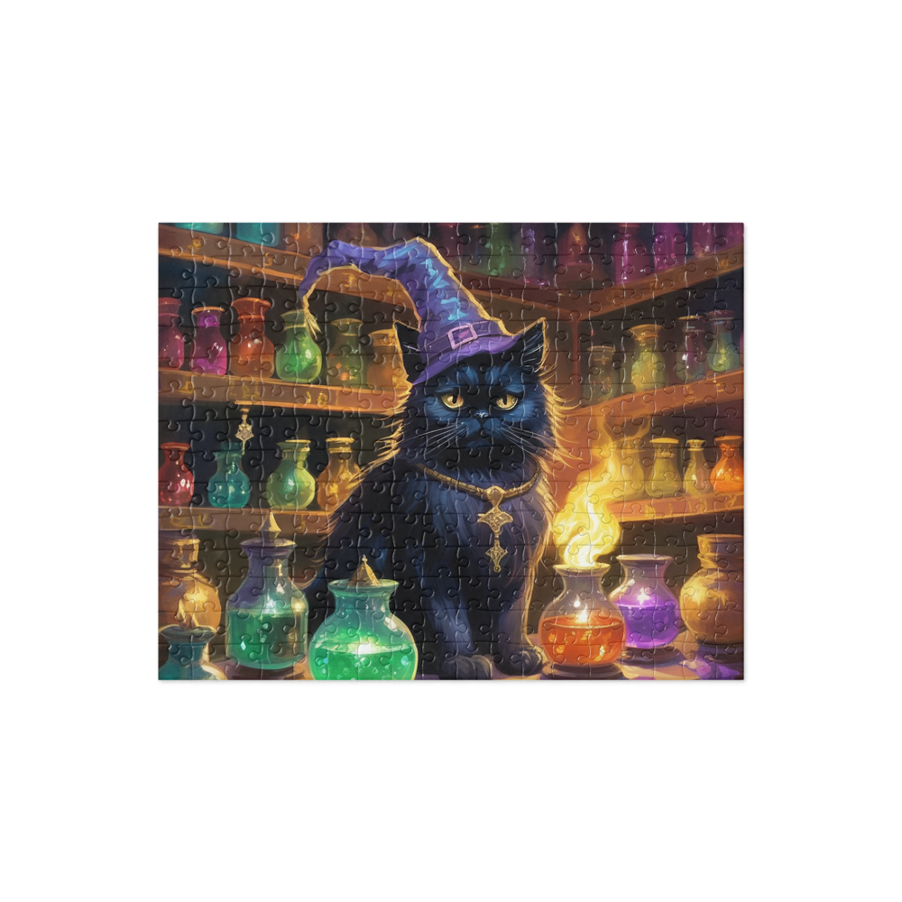 PugMug Custom Black Persian Cat Jigsaw Puzzle