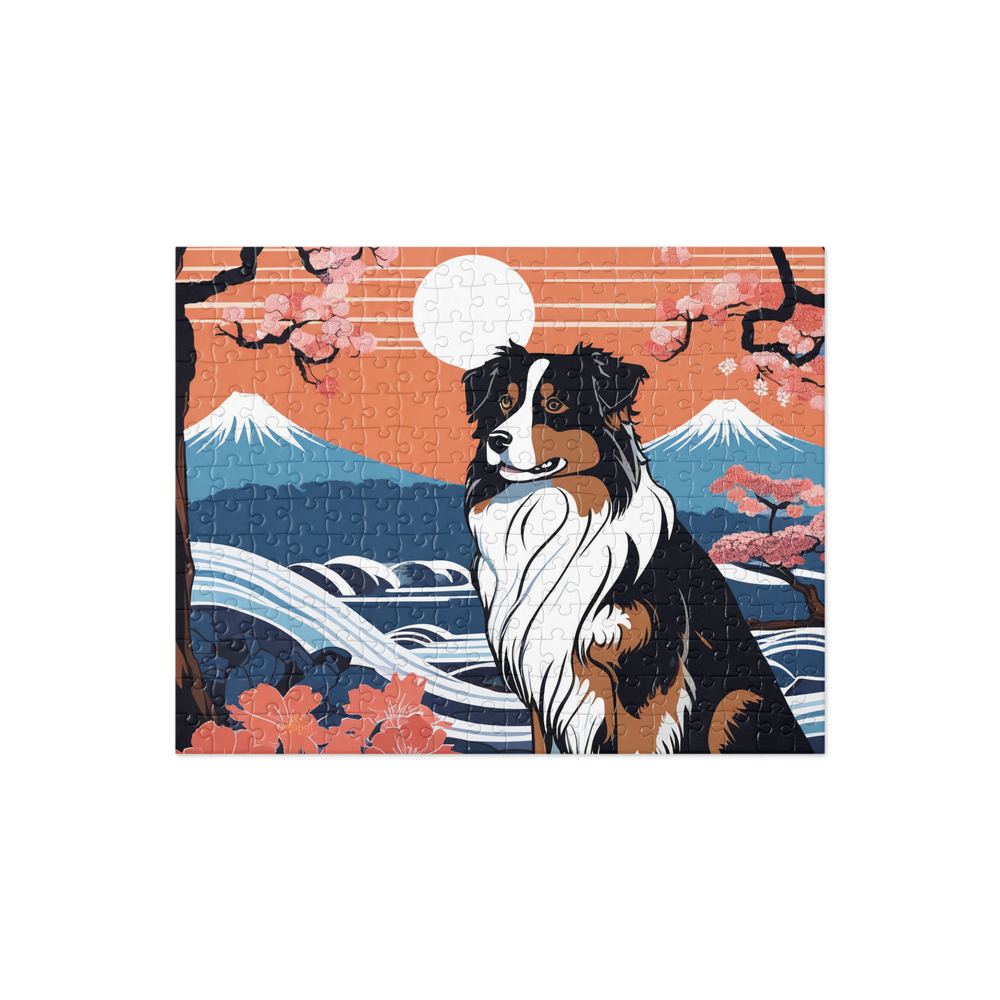 PugMug Custom Australian Shepherd Dog Jigsaw Puzzle