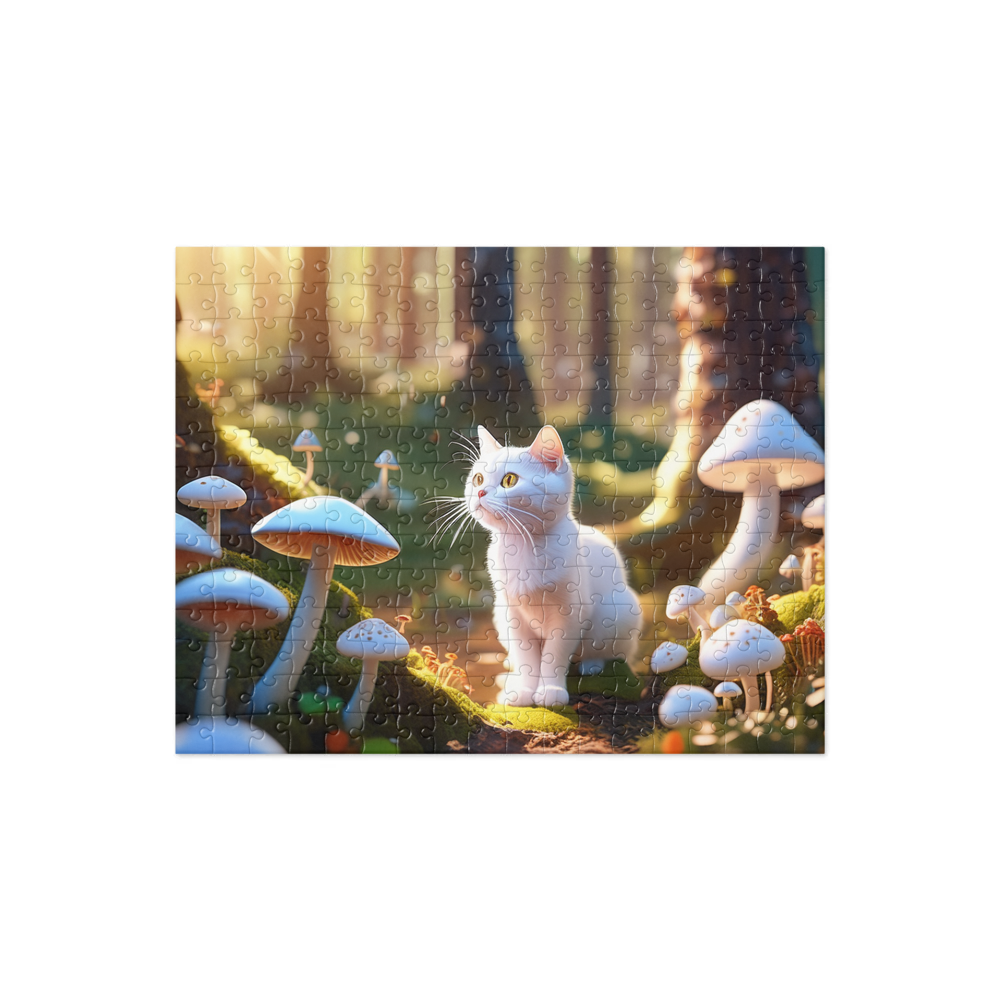 PugMug Custom White Companion Cat Jigsaw Puzzle