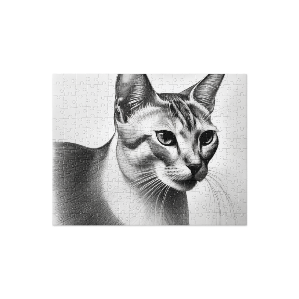 PugMug Custom White Abyssinian Cat Jigsaw Puzzle