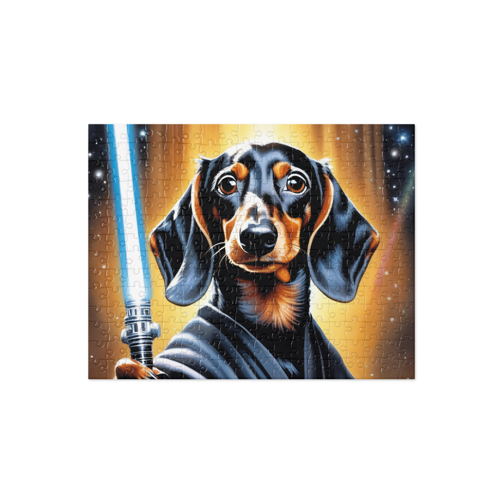 PugMug Custom Black Dachshund Jigsaw Puzzle
