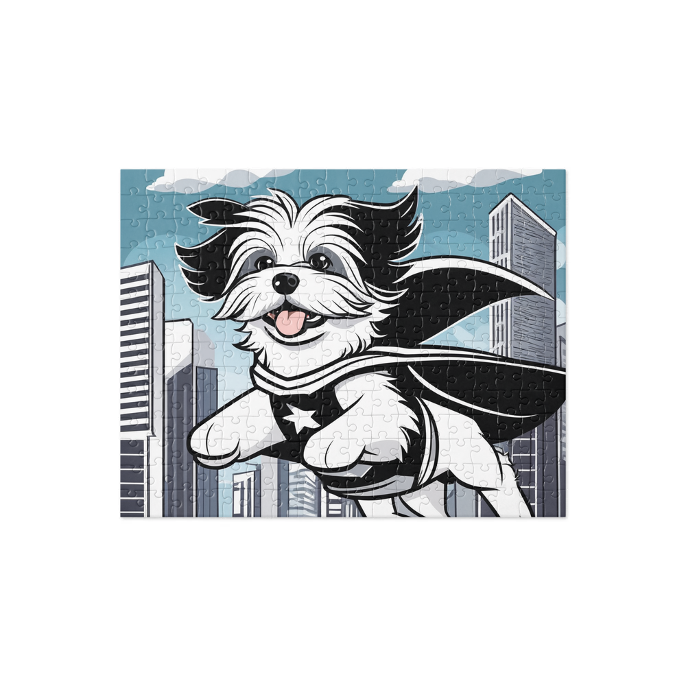 PugMug Custom Black-and-white Havanese Dog Jigsaw Puzzle