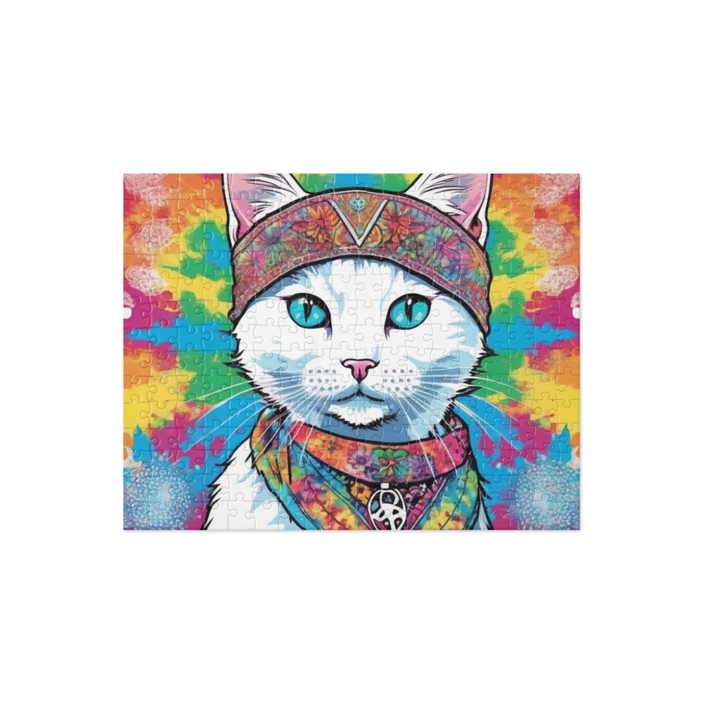 PugMug Custom White Companion Cat Jigsaw Puzzle