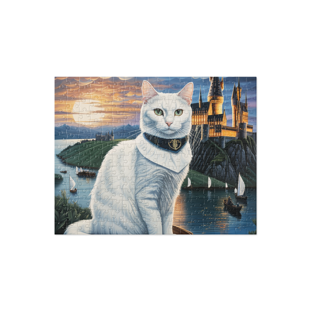PugMug Custom White Companion Cat Jigsaw Puzzle