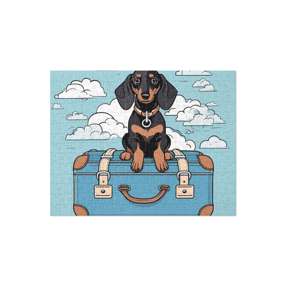PugMug Custom Black Dachshund Jigsaw Puzzle