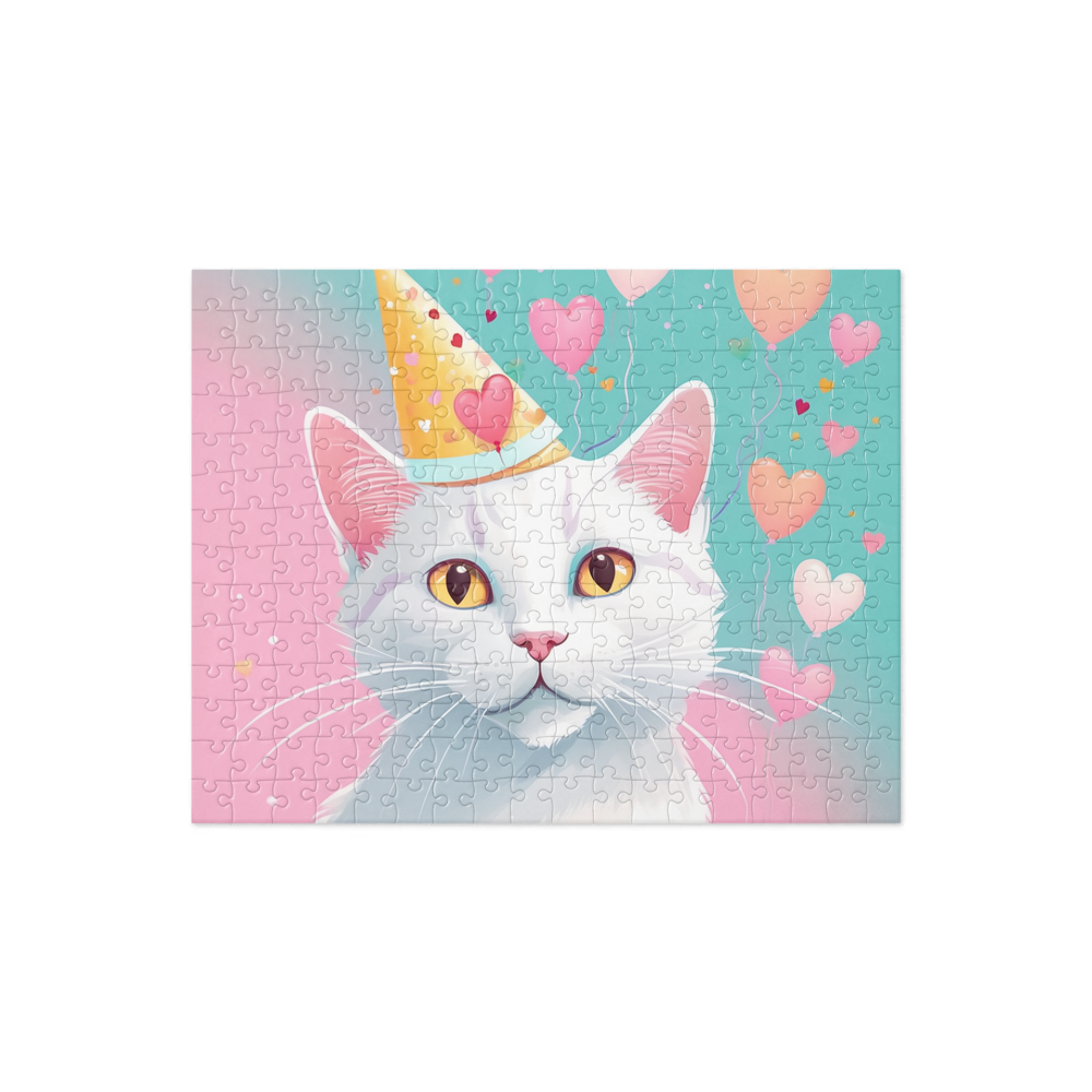 PugMug Custom White Companion Cat Jigsaw Puzzle