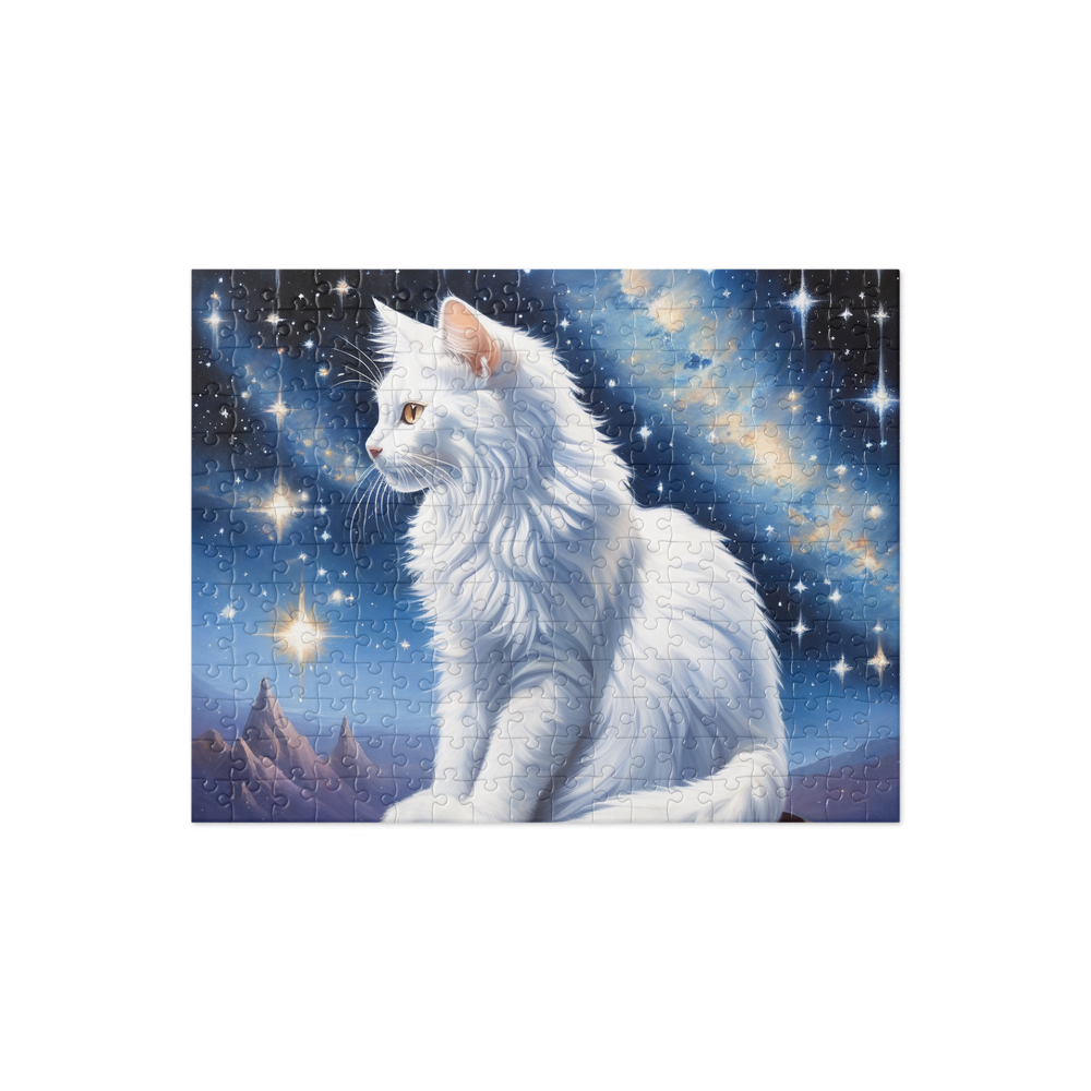 PugMug Custom White Companion Cat Jigsaw Puzzle