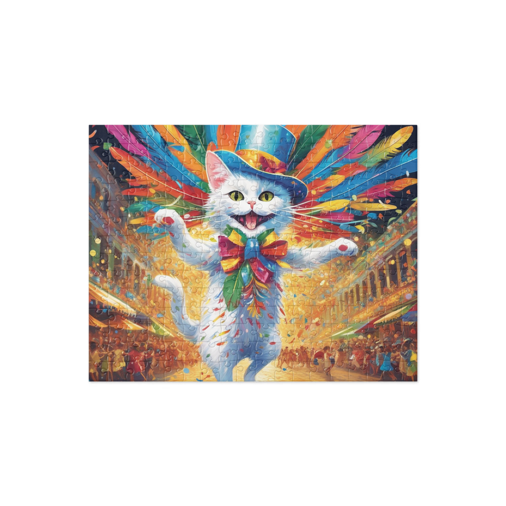 PugMug Custom White Companion Cat Jigsaw Puzzle