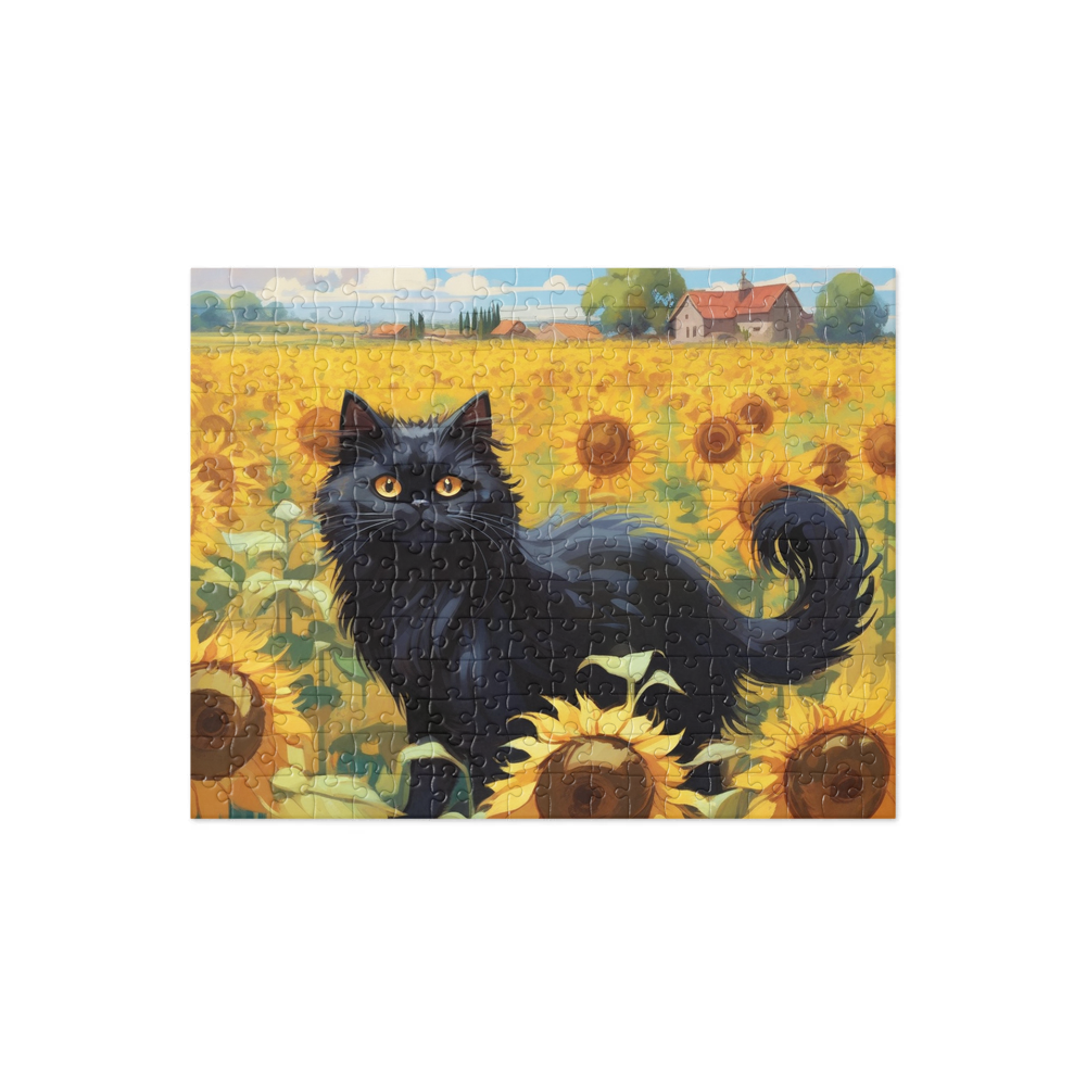 PugMug Custom Black Persian Cat Jigsaw Puzzle