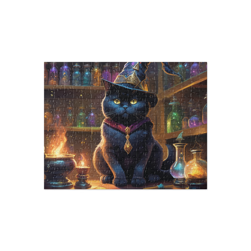 PugMug Custom Black British Shorthair Cat Jigsaw Puzzle