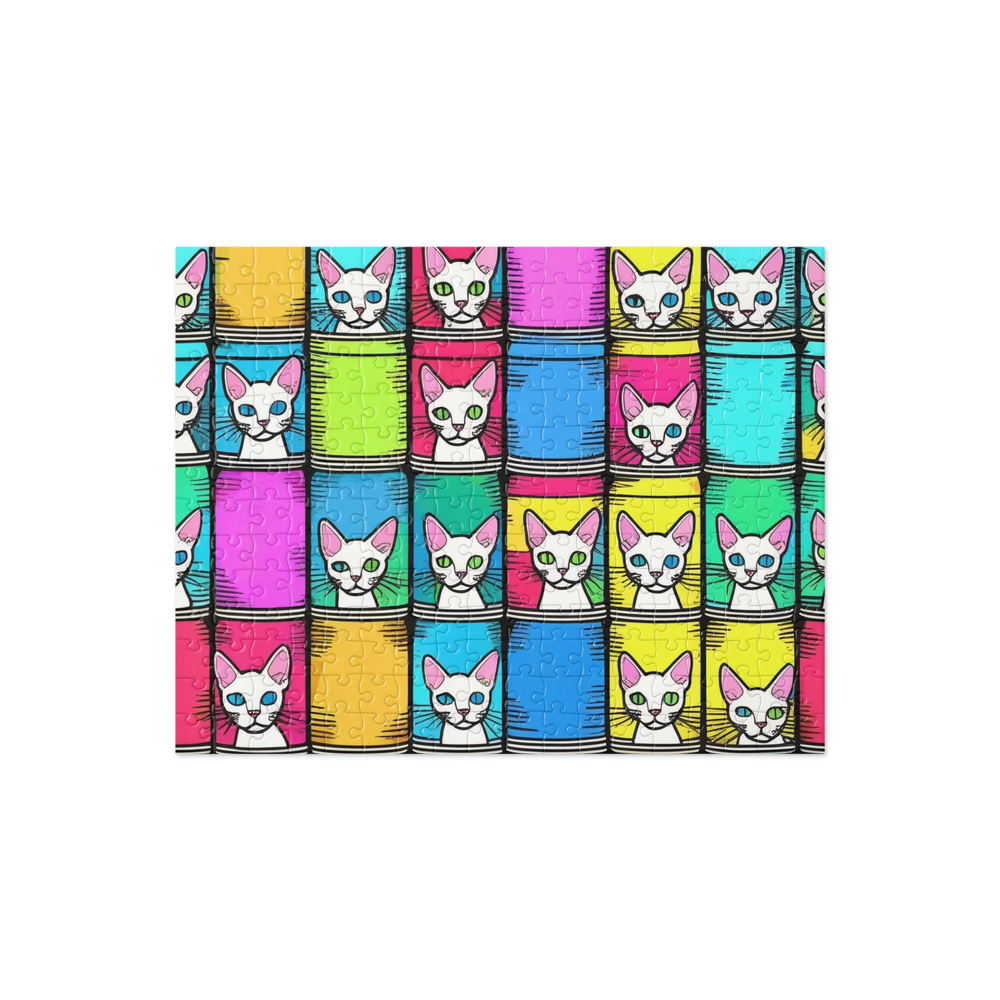 PugMug Custom Tabby Devon Rex Cat Jigsaw Puzzle