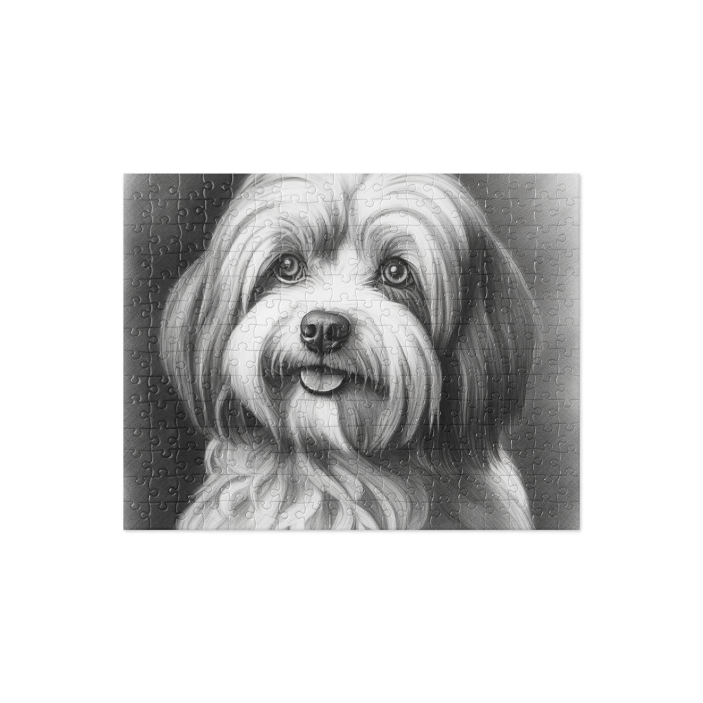 PugMug Custom Black-and-white Havanese Dog Jigsaw Puzzle