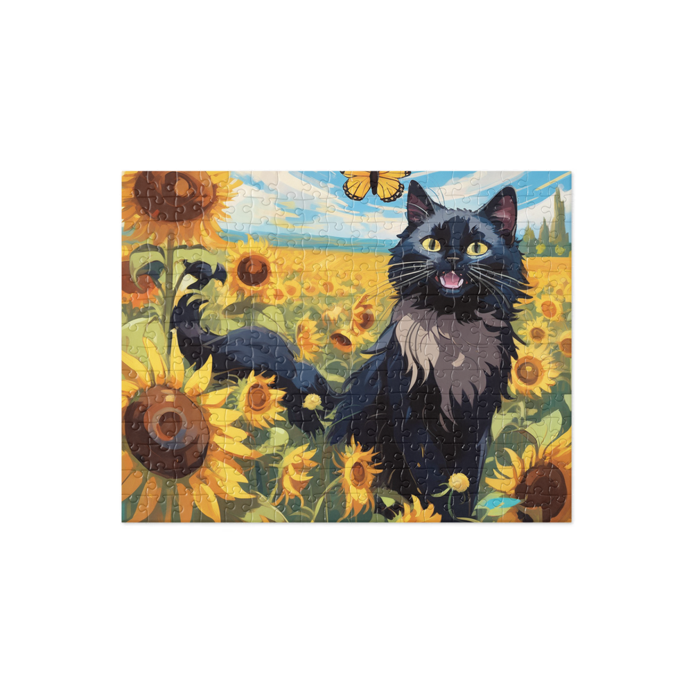 PugMug Custom Black Ragdoll Cat Jigsaw Puzzle