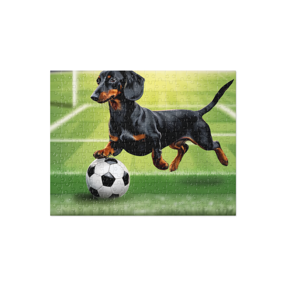 PugMug Custom Black Dachshund Jigsaw Puzzle