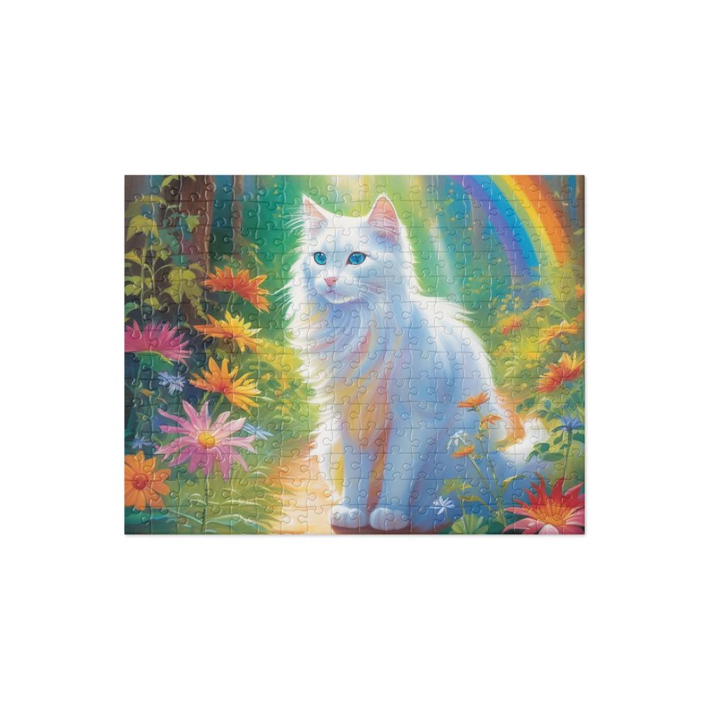 PugMug Custom White Companion Cat Jigsaw Puzzle