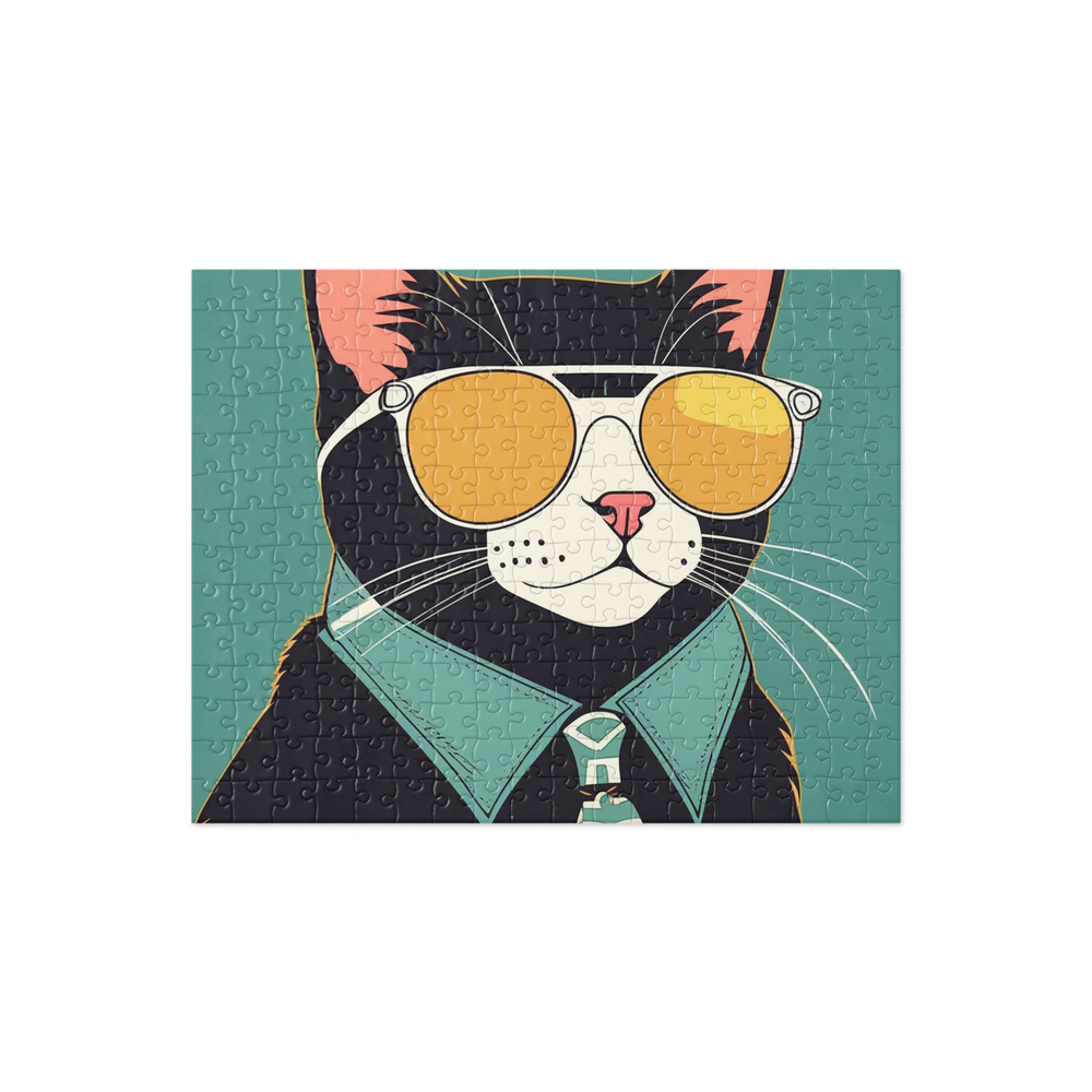 PugMug Custom Black Companion Cat Jigsaw Puzzle