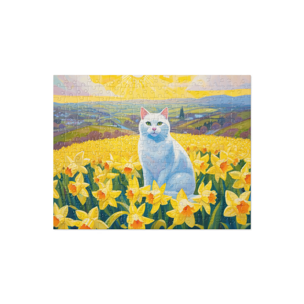 PugMug Custom White Companion Cat Jigsaw Puzzle