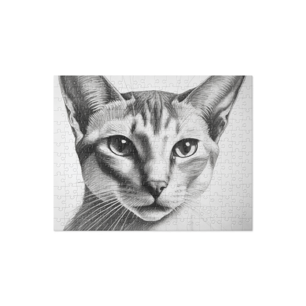 PugMug Custom White Abyssinian Cat Jigsaw Puzzle