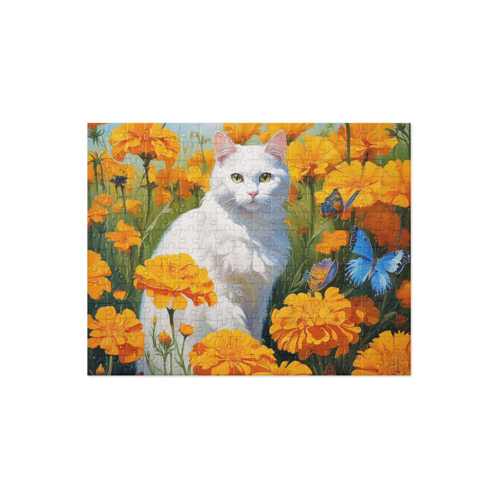 PugMug Custom White Companion Cat Jigsaw Puzzle