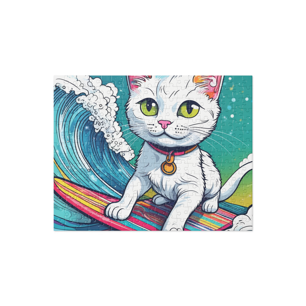 PugMug Custom White Companion Cat Jigsaw Puzzle