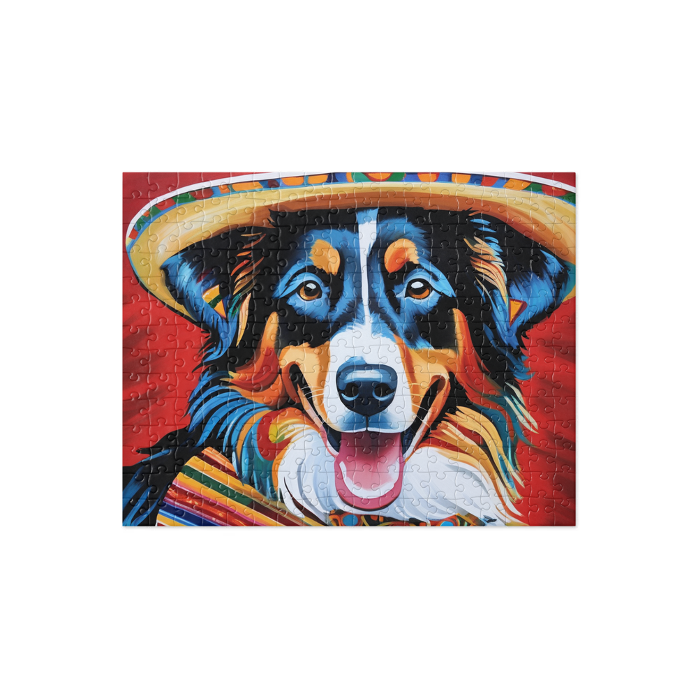 PugMug Custom Australian Shepherd Dog Jigsaw Puzzle