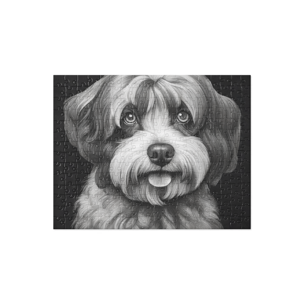 PugMug Custom Black-and-white Havanese Dog Jigsaw Puzzle