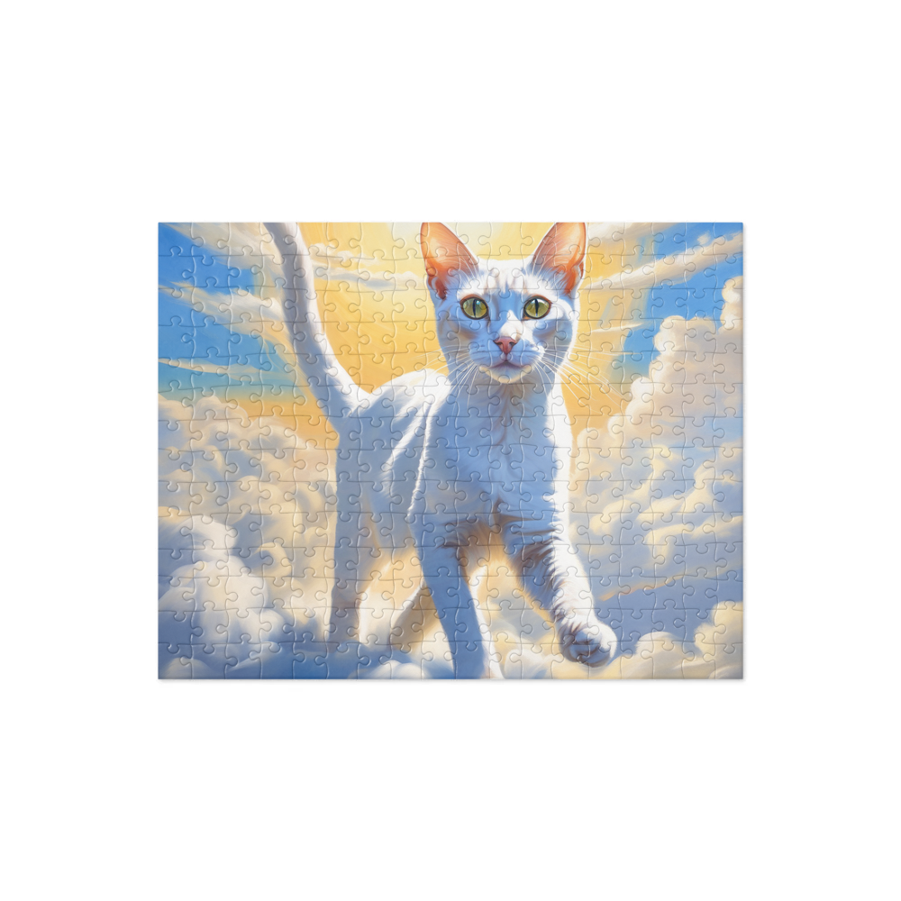 PugMug Custom White Abyssinian Cat Jigsaw Puzzle