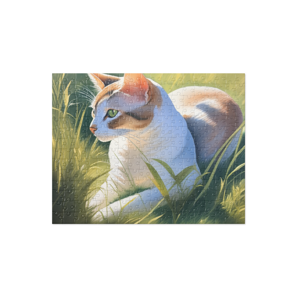 PugMug Custom White Abyssinian Cat Jigsaw Puzzle