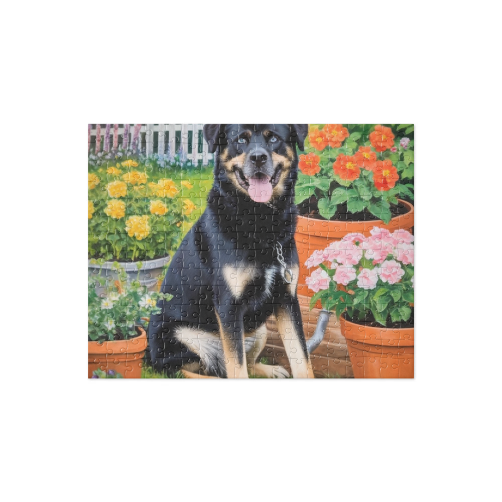 PugMug Custom Blue Jigsaw Puzzle