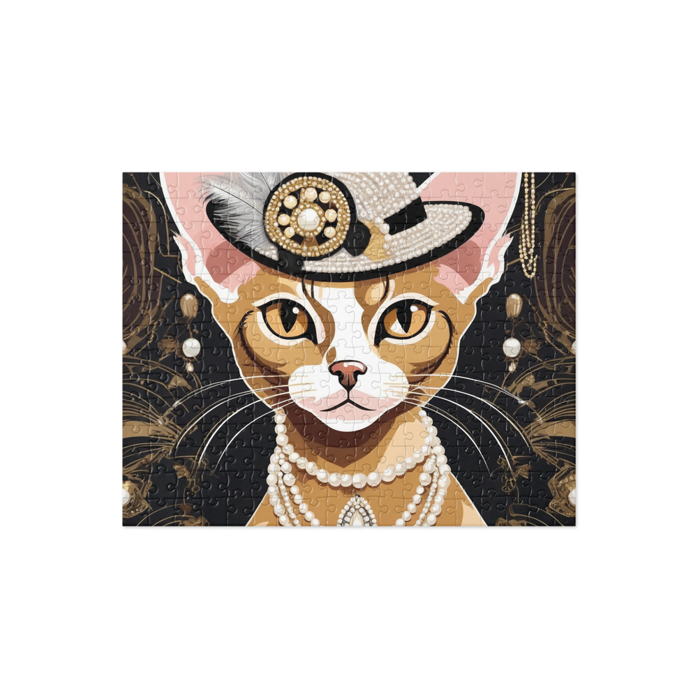 PugMug Custom Tabby Devon Rex Cat Jigsaw Puzzle