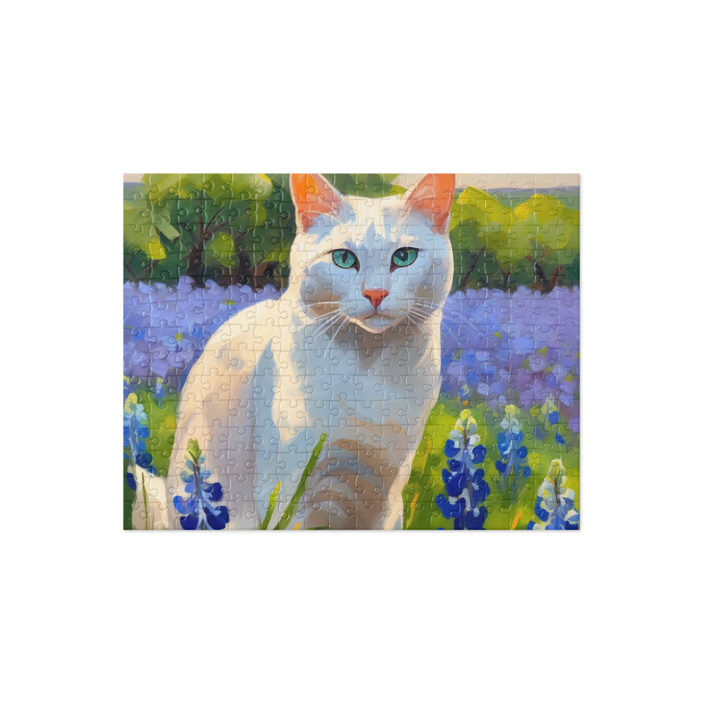 PugMug Custom White Companion Cat Jigsaw Puzzle
