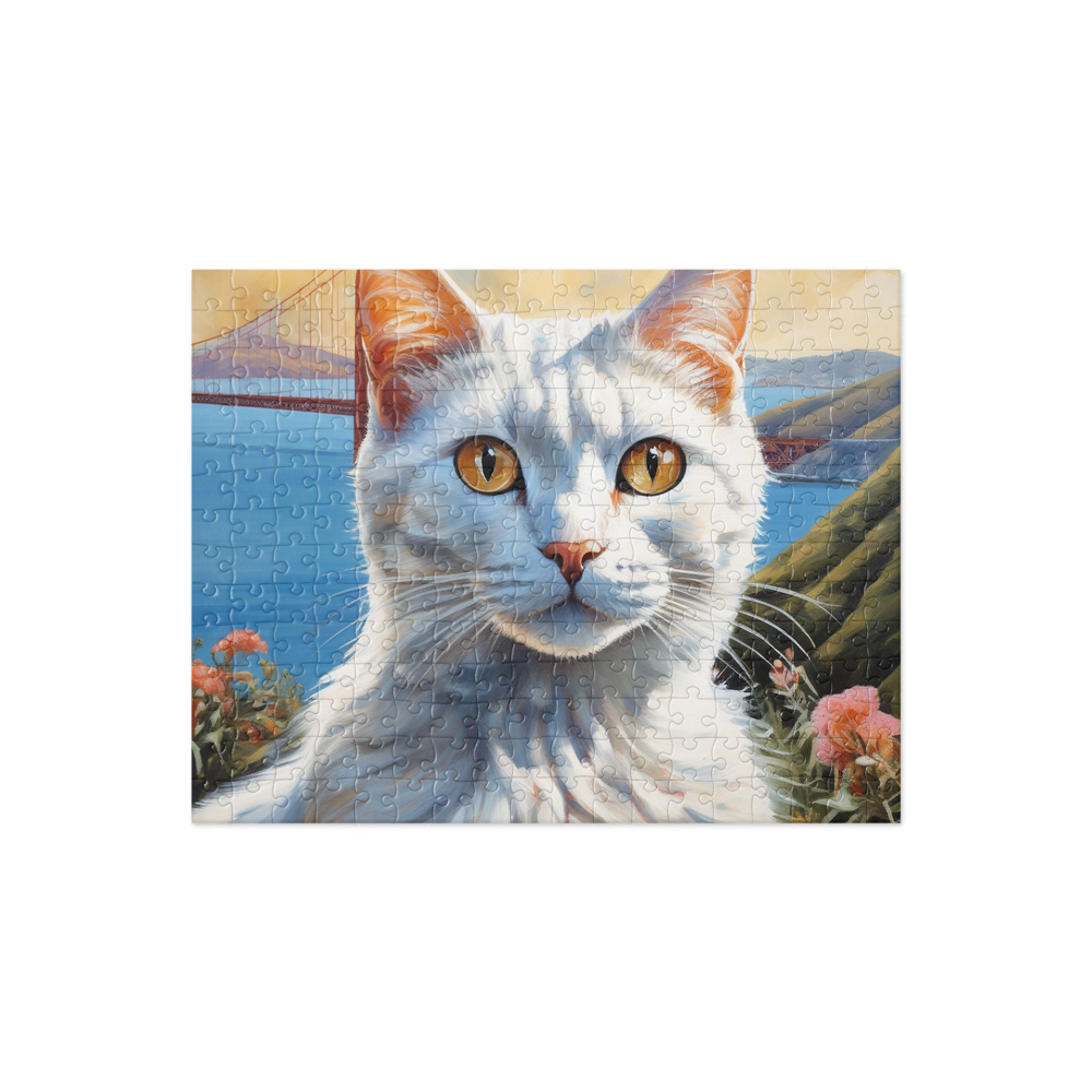 PugMug Custom White Exotic Cat Jigsaw Puzzle
