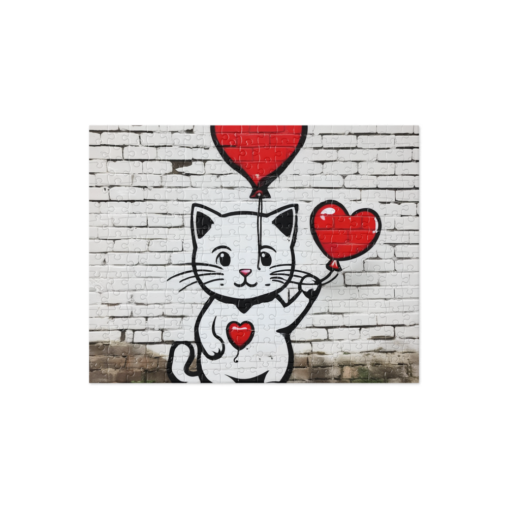 PugMug Custom White Companion Cat Jigsaw Puzzle