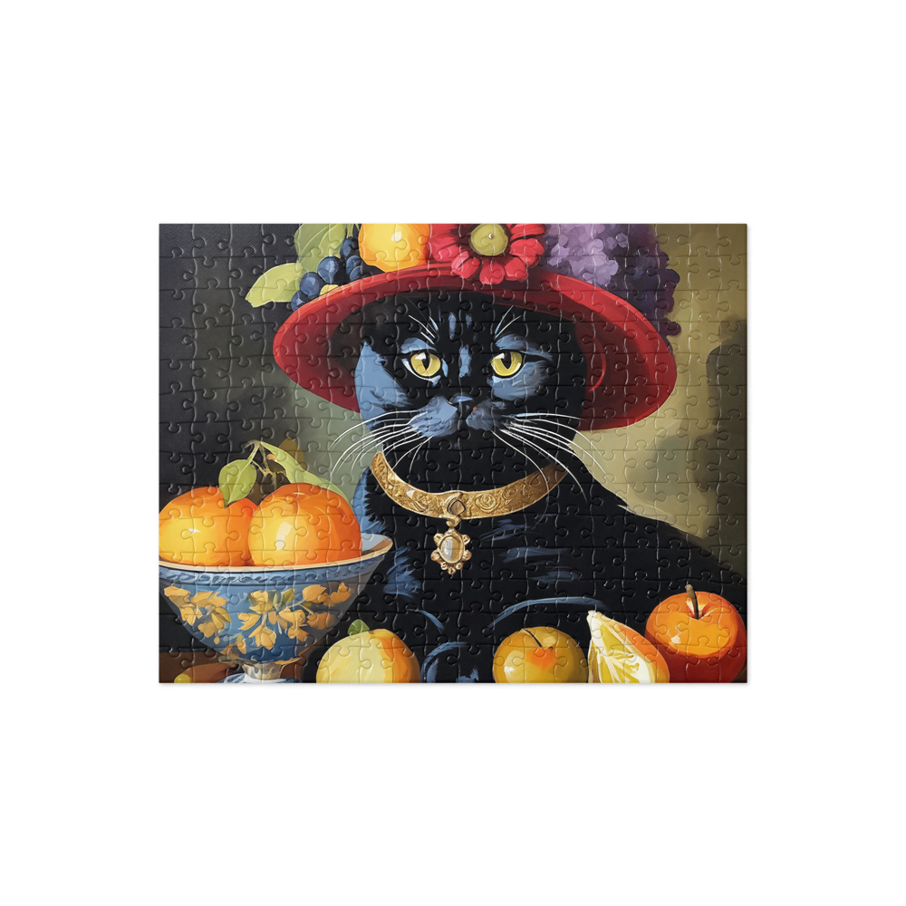 PugMug Custom Black British Shorthair Cat Jigsaw Puzzle