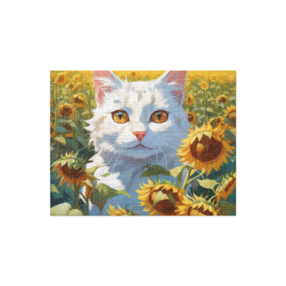 PugMug Custom White Companion Cat Jigsaw Puzzle