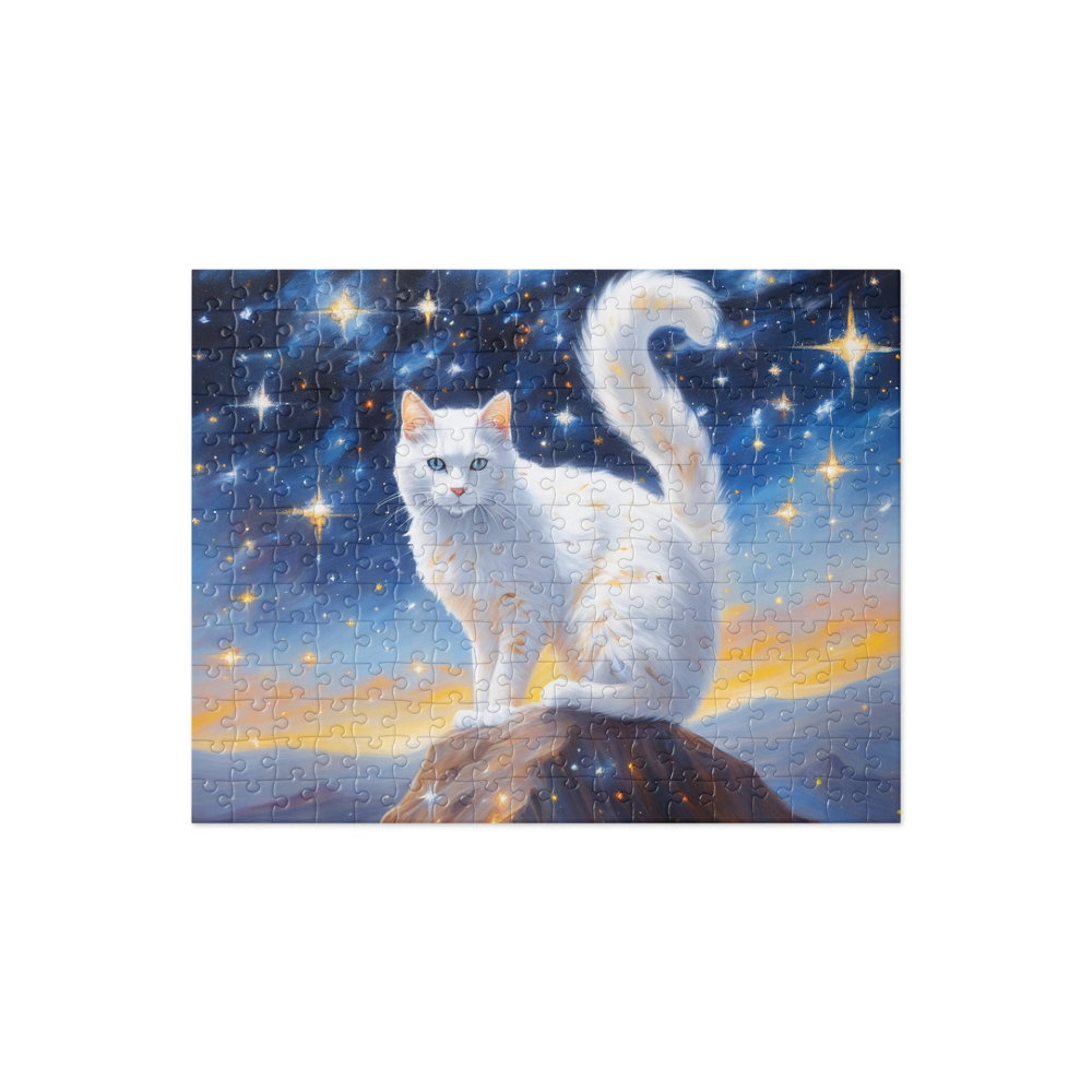 PugMug Custom White Companion Cat Jigsaw Puzzle
