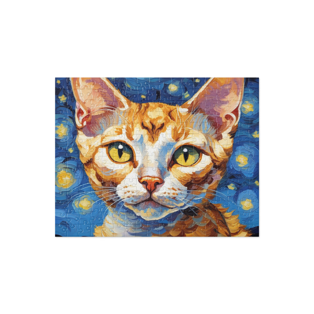 PugMug Custom Tabby Devon Rex Cat Jigsaw Puzzle