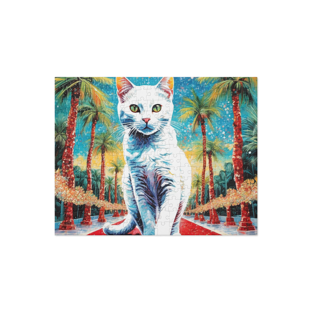 PugMug Custom White Companion Cat Jigsaw Puzzle