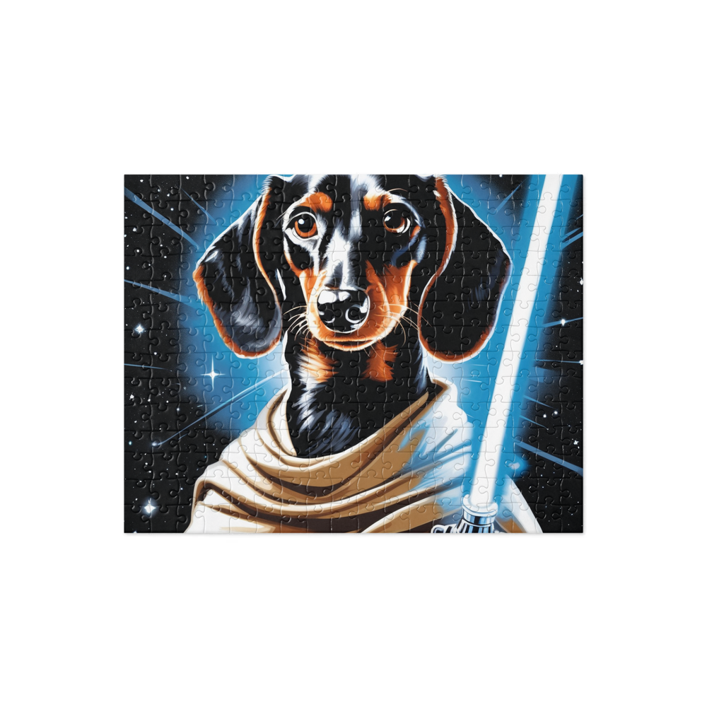 PugMug Custom Black Dachshund Jigsaw Puzzle