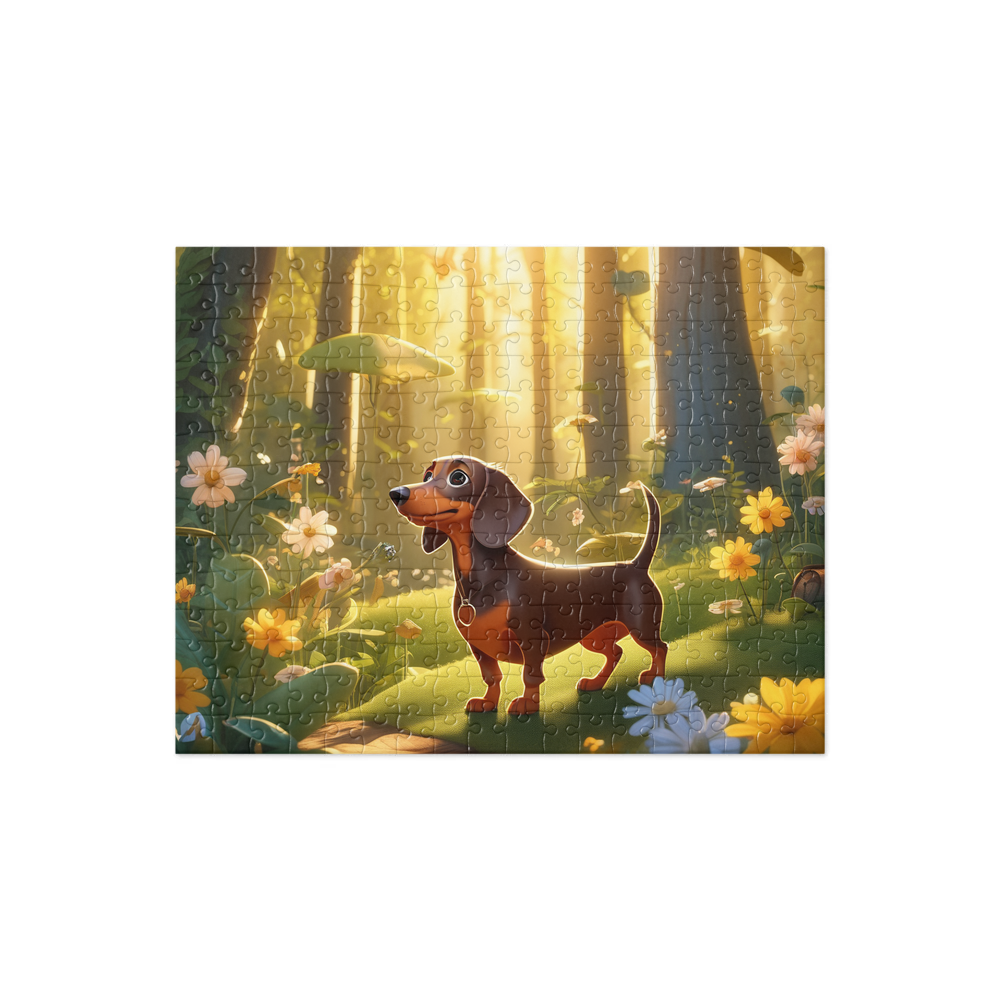 PugMug Custom Tan Dachshund Jigsaw Puzzle