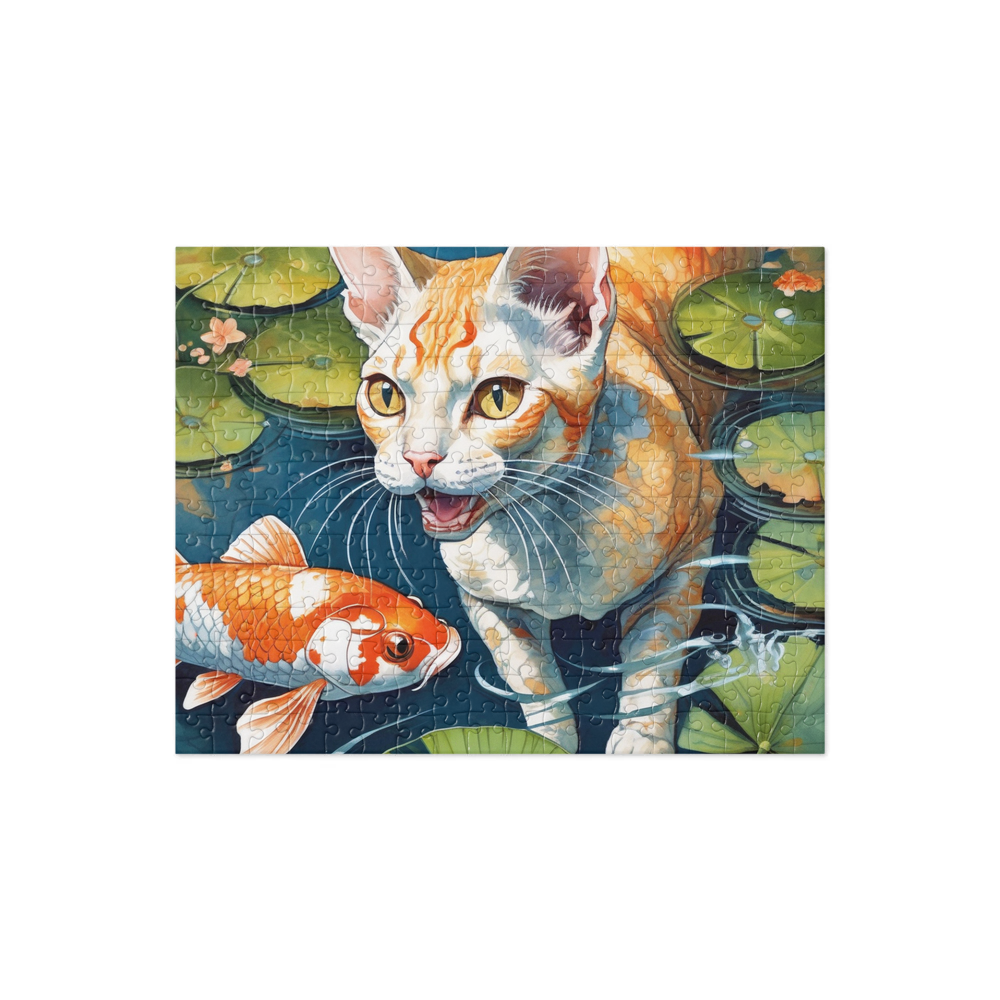 PugMug Custom Tabby Devon Rex Cat Jigsaw Puzzle