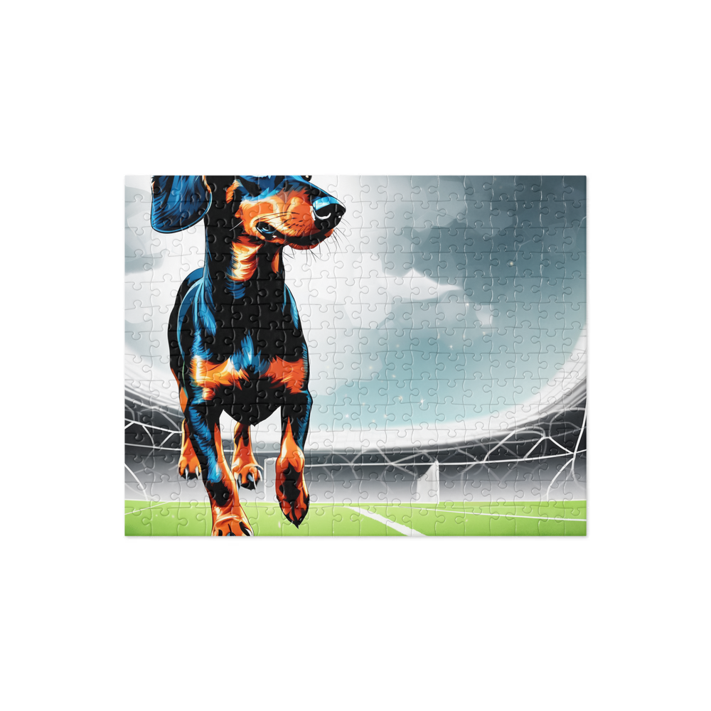 PugMug Custom Black Dachshund Jigsaw Puzzle