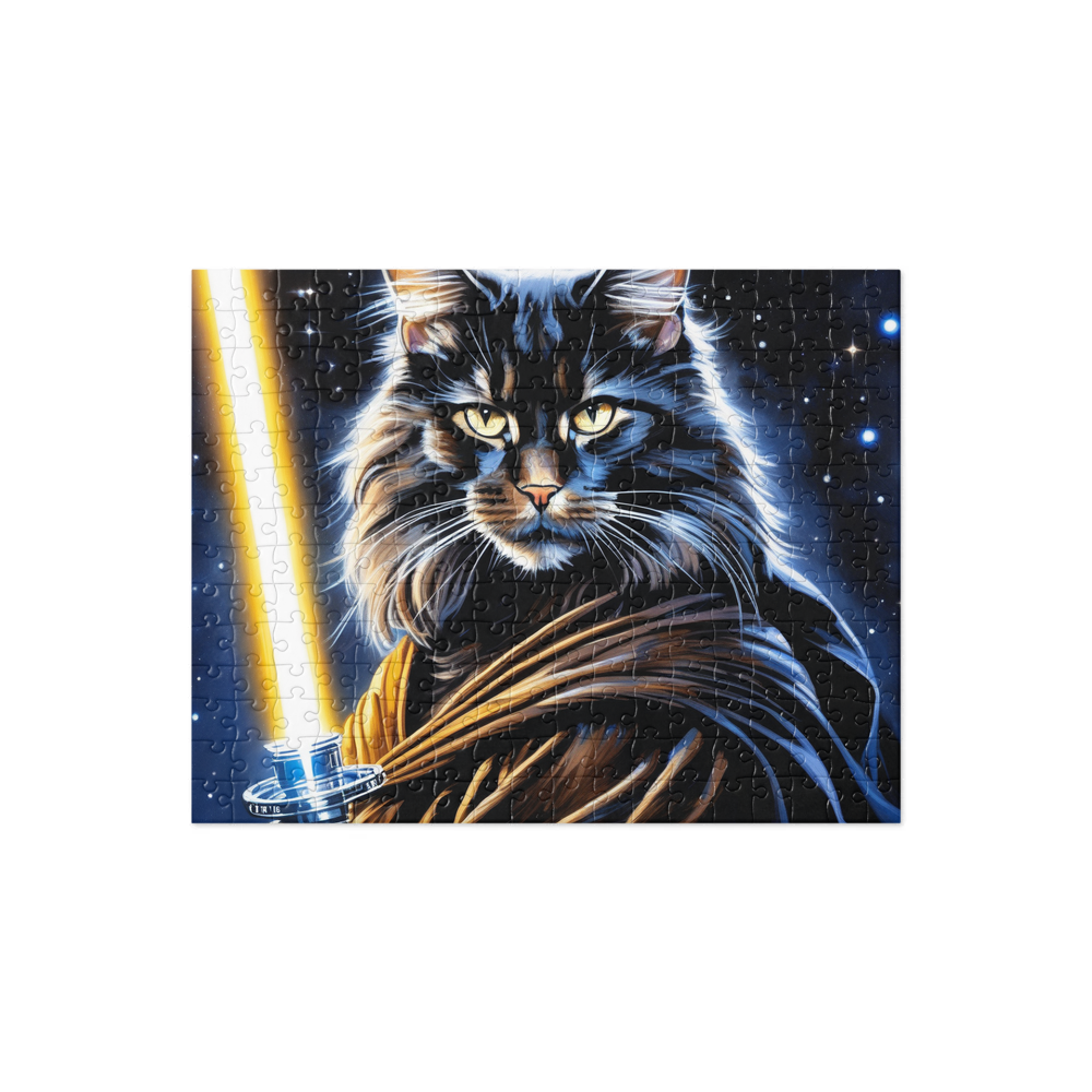 PugMug Custom Black Maine Coon Cat Jigsaw Puzzle