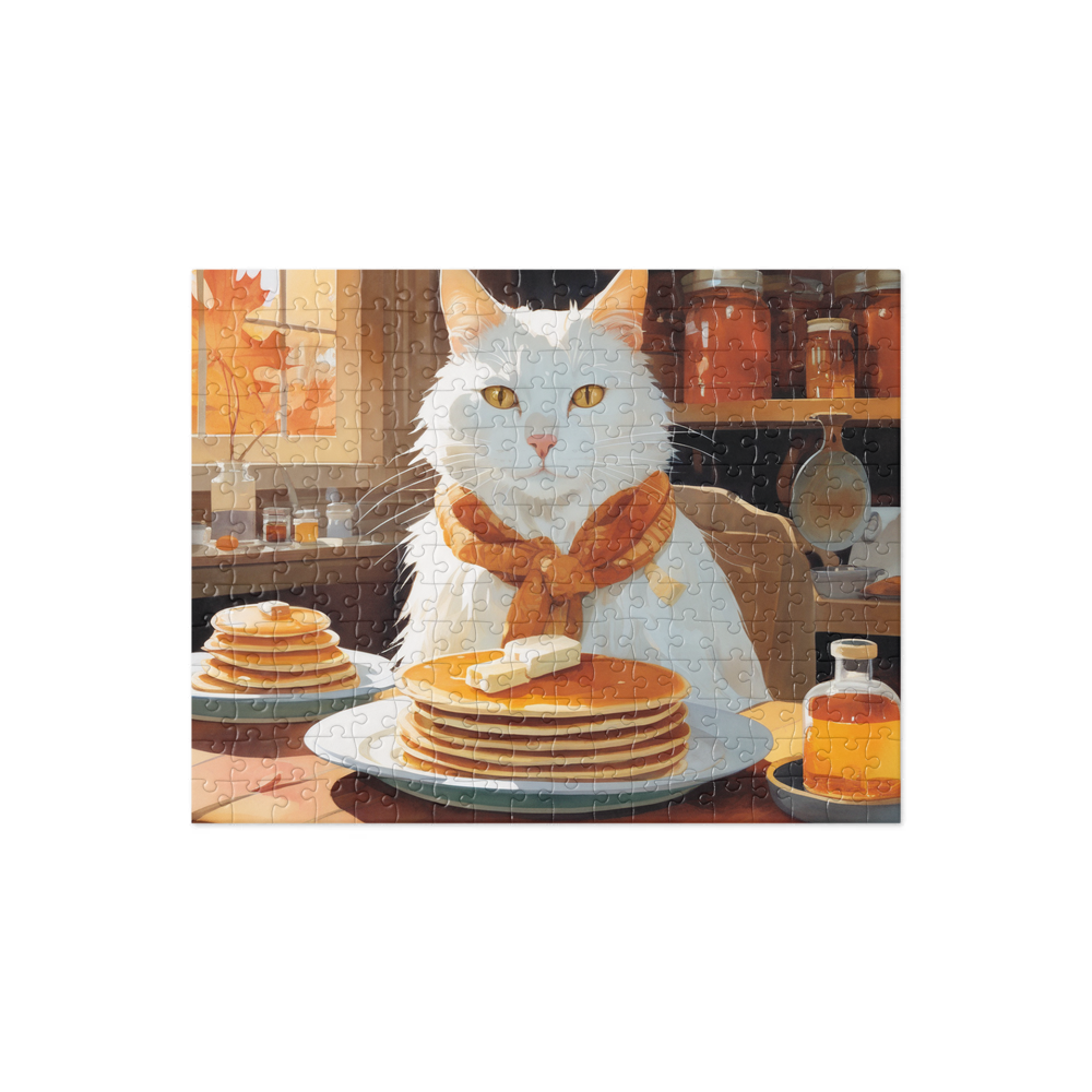 PugMug Custom White Companion Cat Jigsaw Puzzle