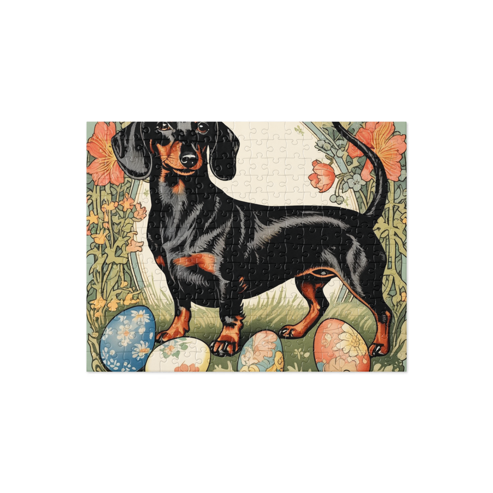 PugMug Custom Black Dachshund Jigsaw Puzzle