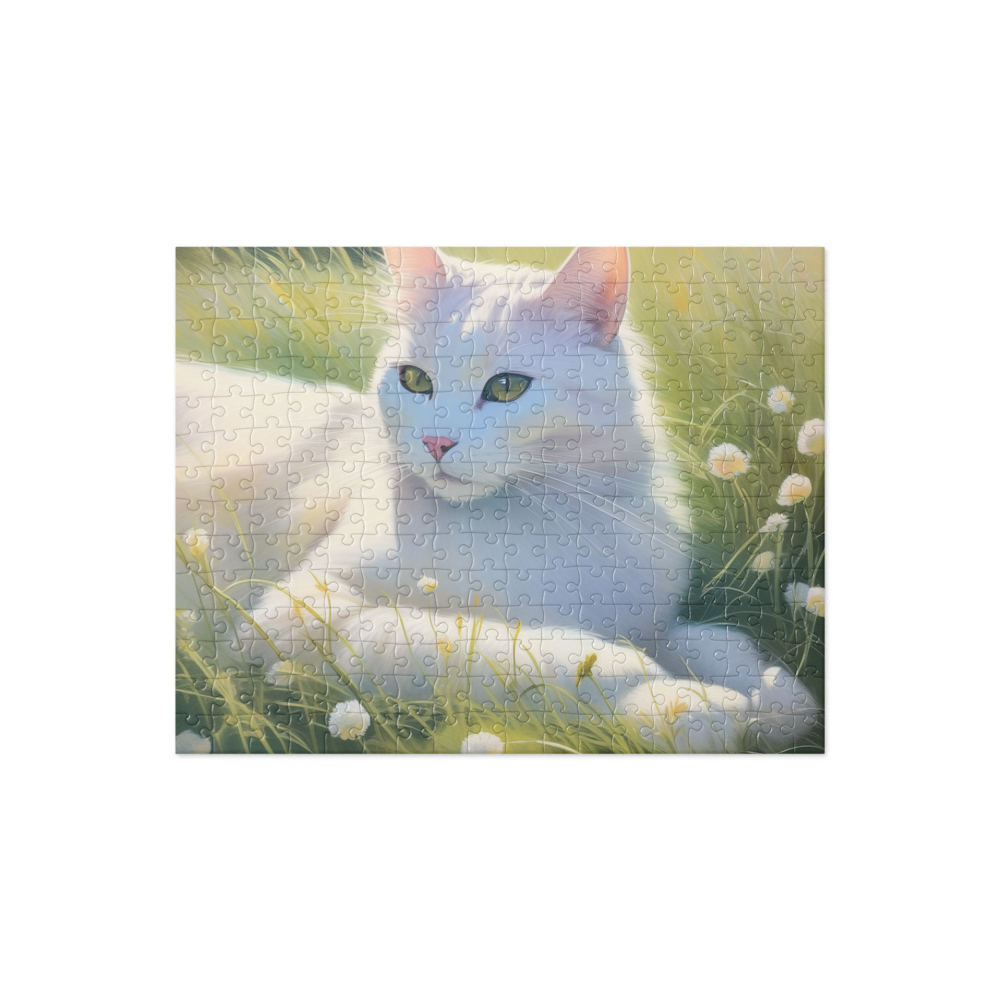 PugMug Custom White Companion Cat Jigsaw Puzzle