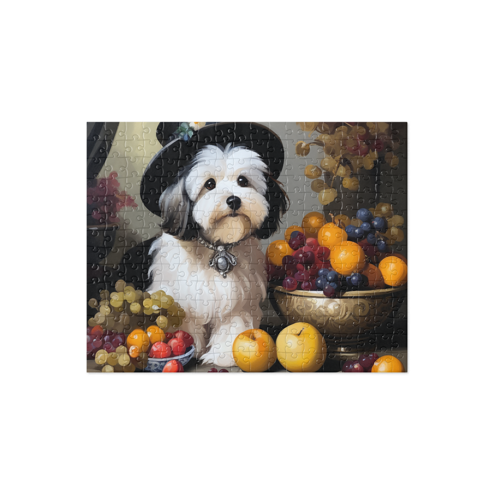 PugMug Custom Black-and-white Havanese Dog Jigsaw Puzzle